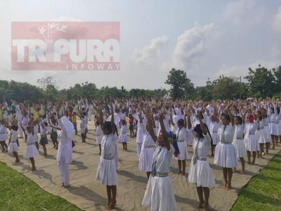Assam Rifles begins Yoga campaigning in Tripura schools